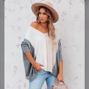 VICI Slippery Slope Dolman Color Block Sweater